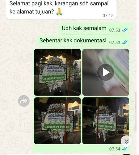 Pengiriman Papan Bunga Selamat Nerogtog