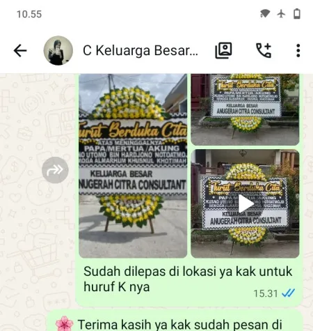 Pengiriman Papan Bunga Duka Nerogtog